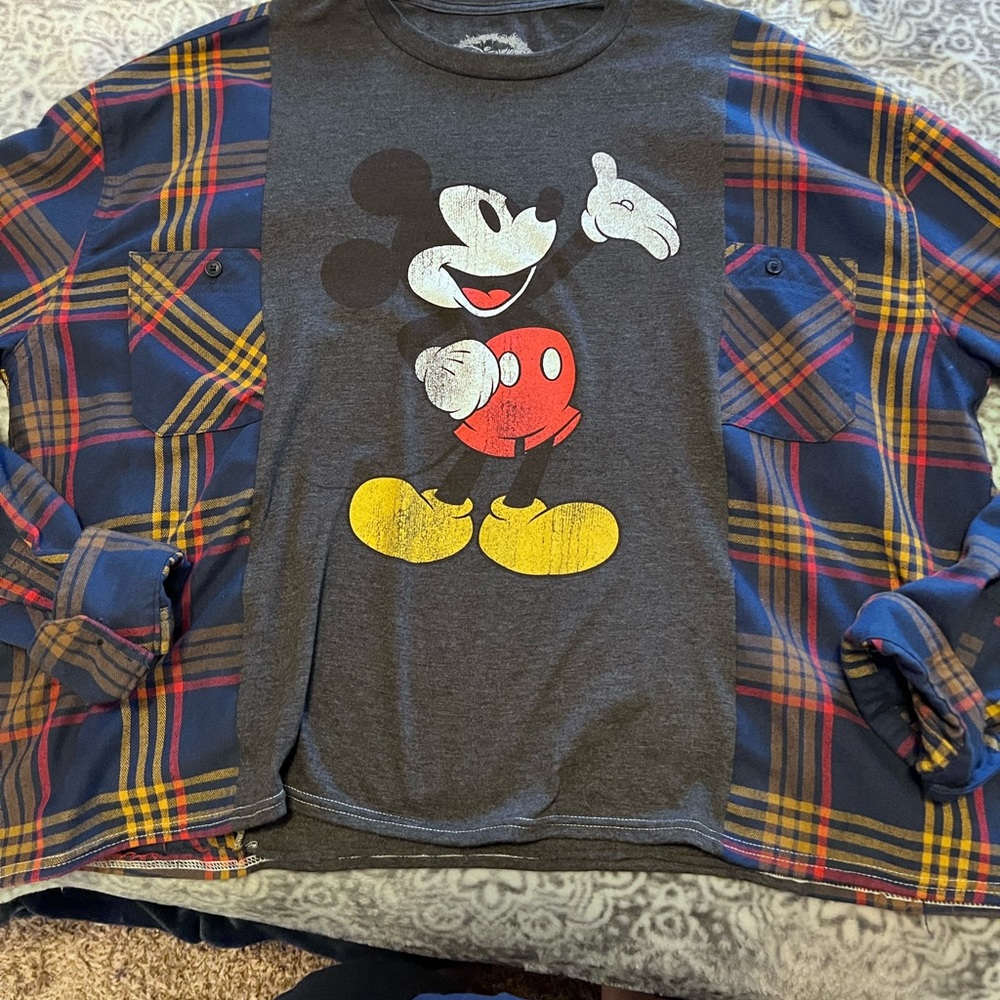 Reworked flannel tshirt